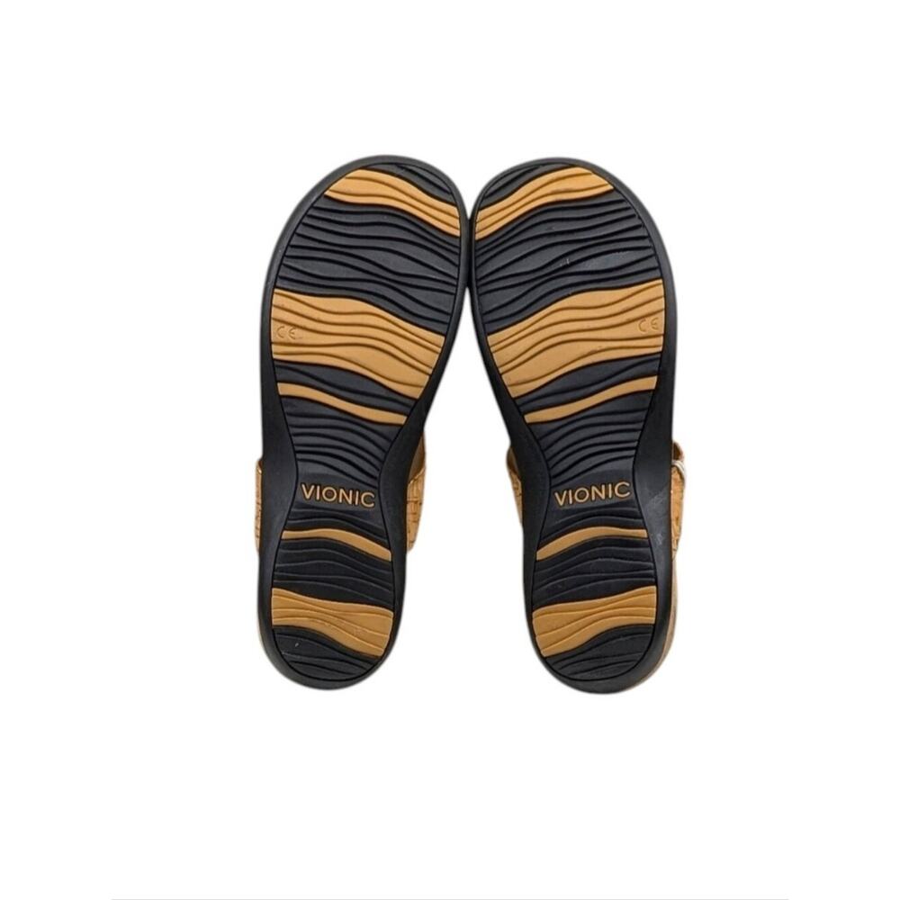Vionic Rest Floriana 340 Bronze Embelished Stone Cork Orthotic Thongs NWT S4203 - Picture 9 of 12